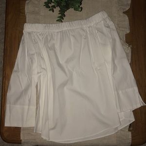 Zara White off the shoulder 3/4 sleeve top